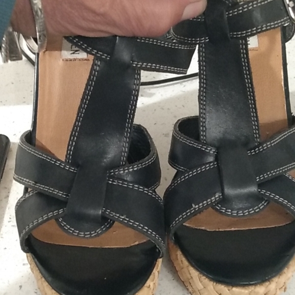 Steve Madden Navy Blue Ankle Strap Platform Wedge - Picture 11 of 15